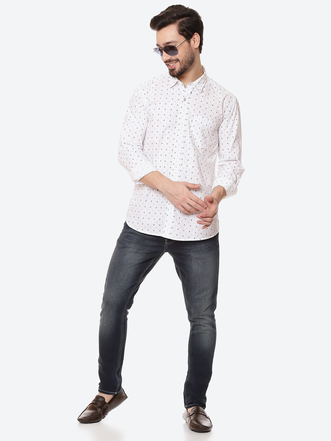 Numero Uno Men Micro Prints Slim Fit Shirt