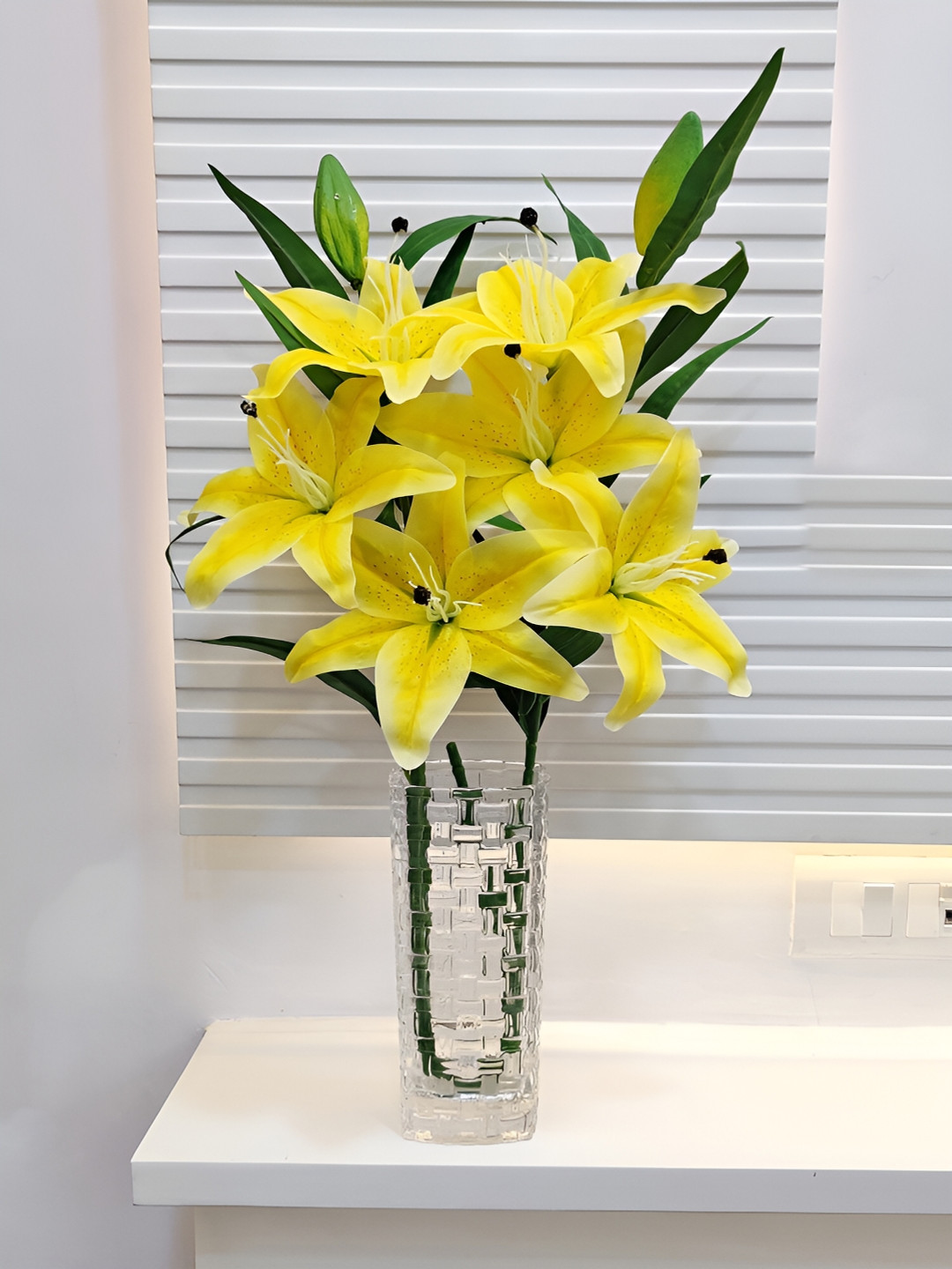 ARTSY Yellow Lily Artificial Flower