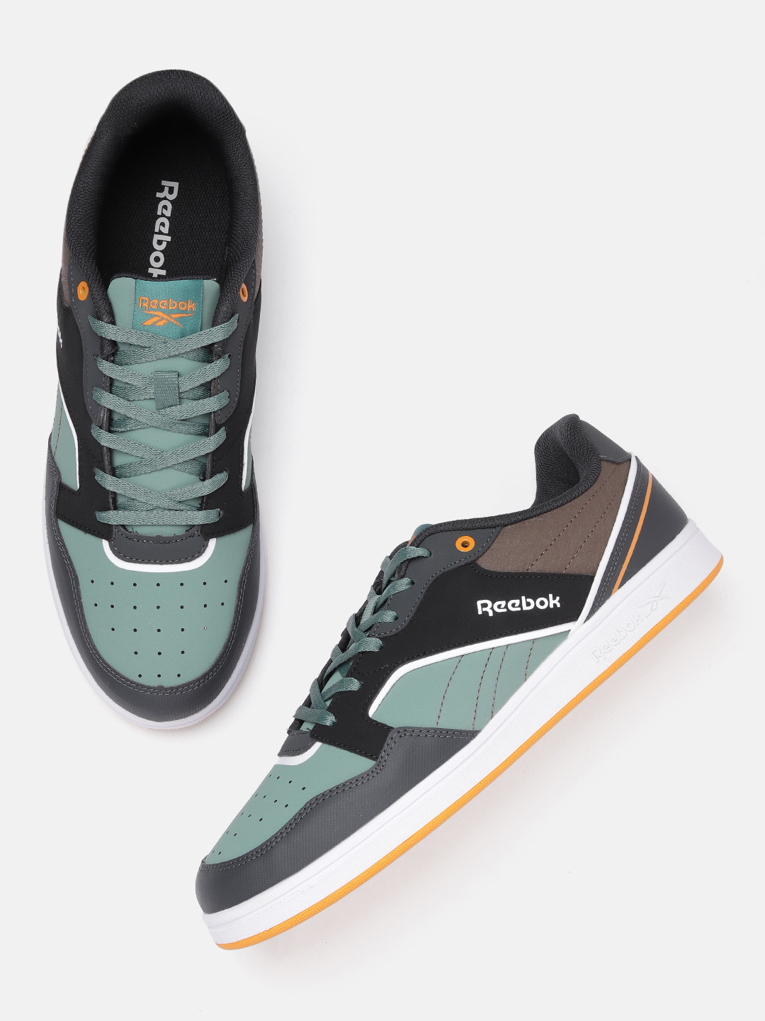 Reebok Men Woven Design & Colourblocked Bespoke Running Shoes