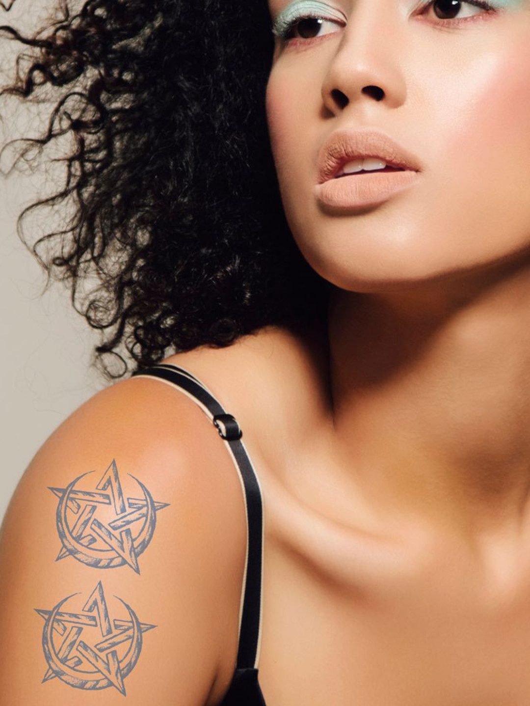 LICK Realistic Semi Temporary  Matte Blue Finish Body Tattoos