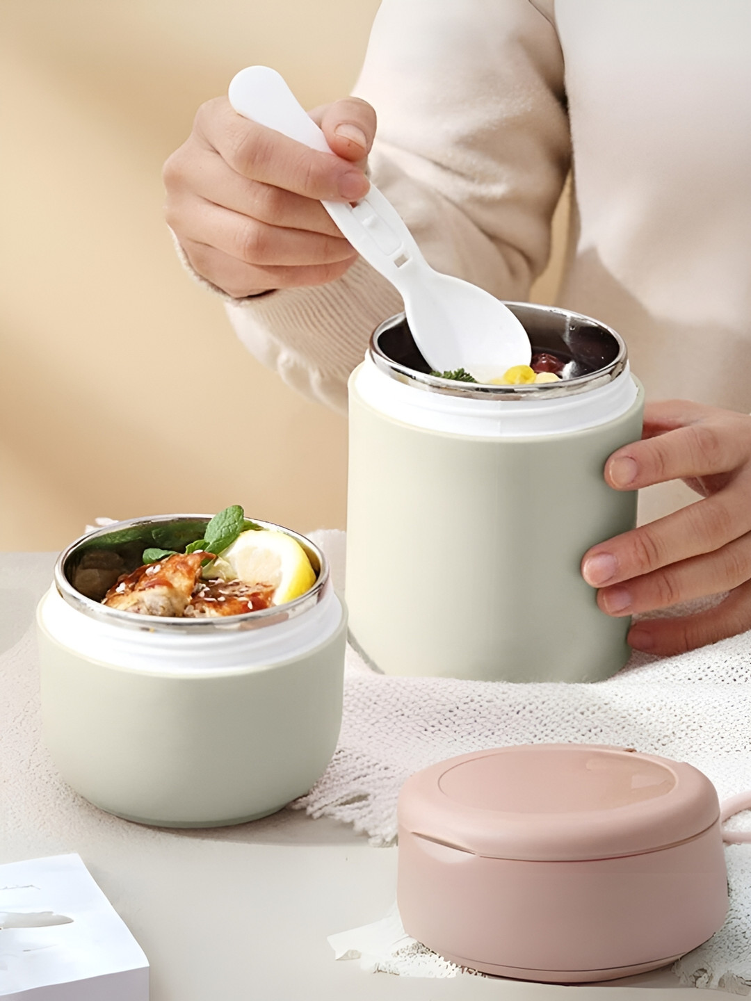 UniKart Green Stainless Steel Lunch Box- 730 ml