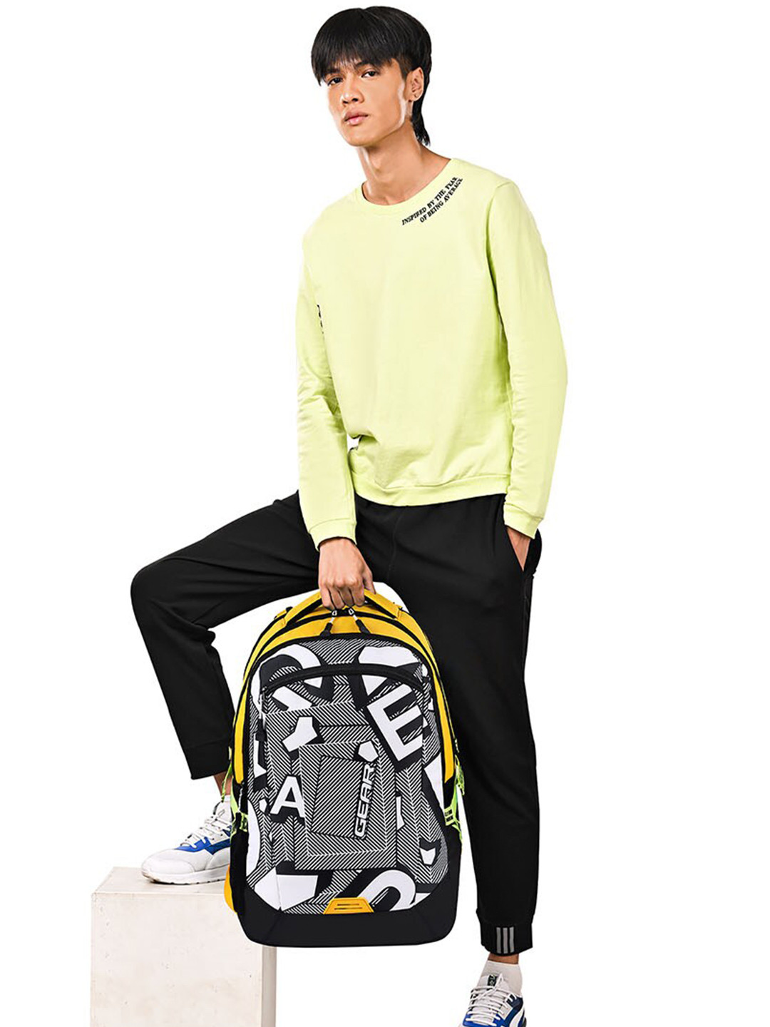 Gear Kids Typography Printed Ergonomic Backpack