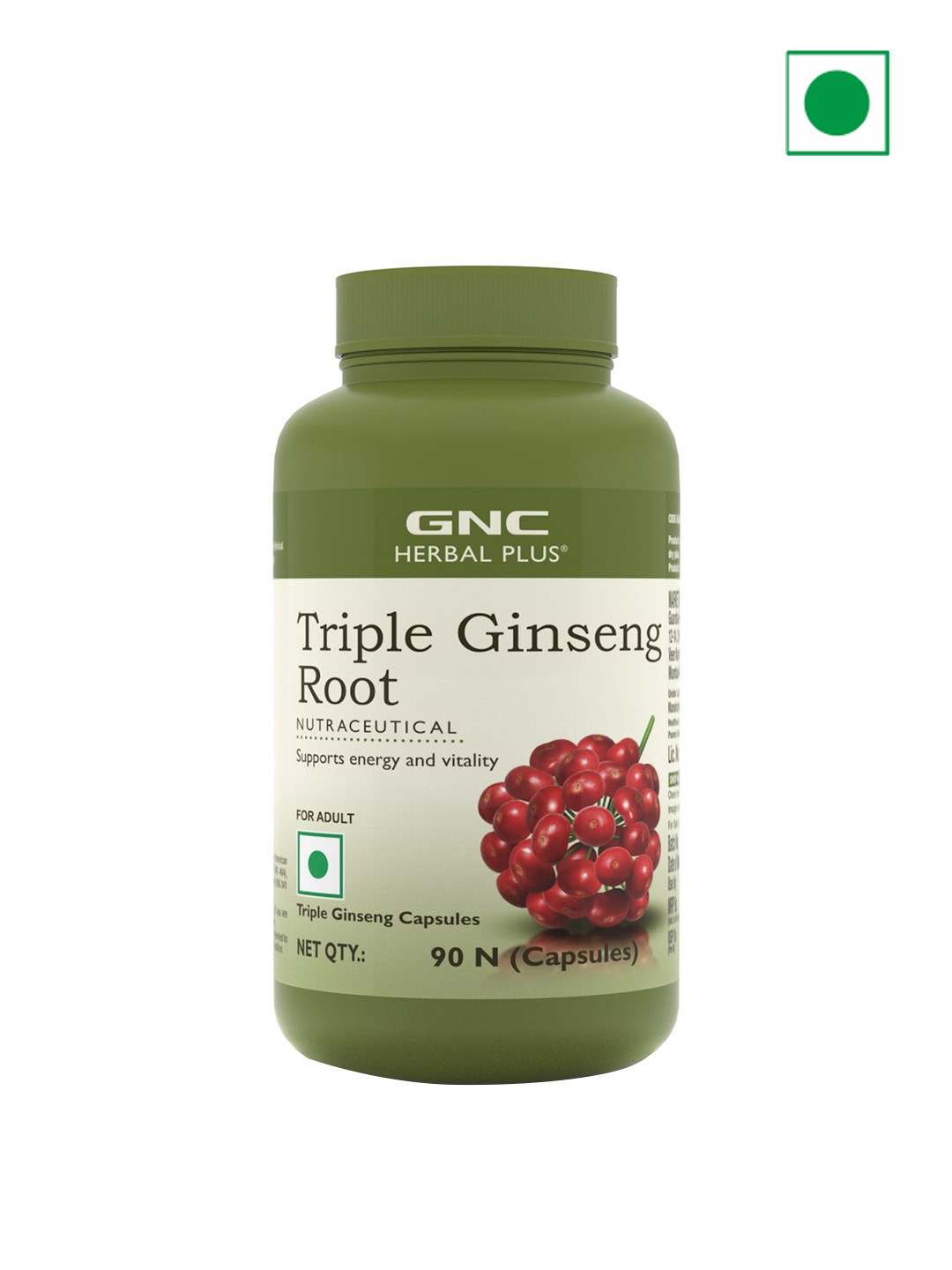GNC GNC Herbal Plus Triple Ginseng Root Enhances Immunity  Alertness & Concentration