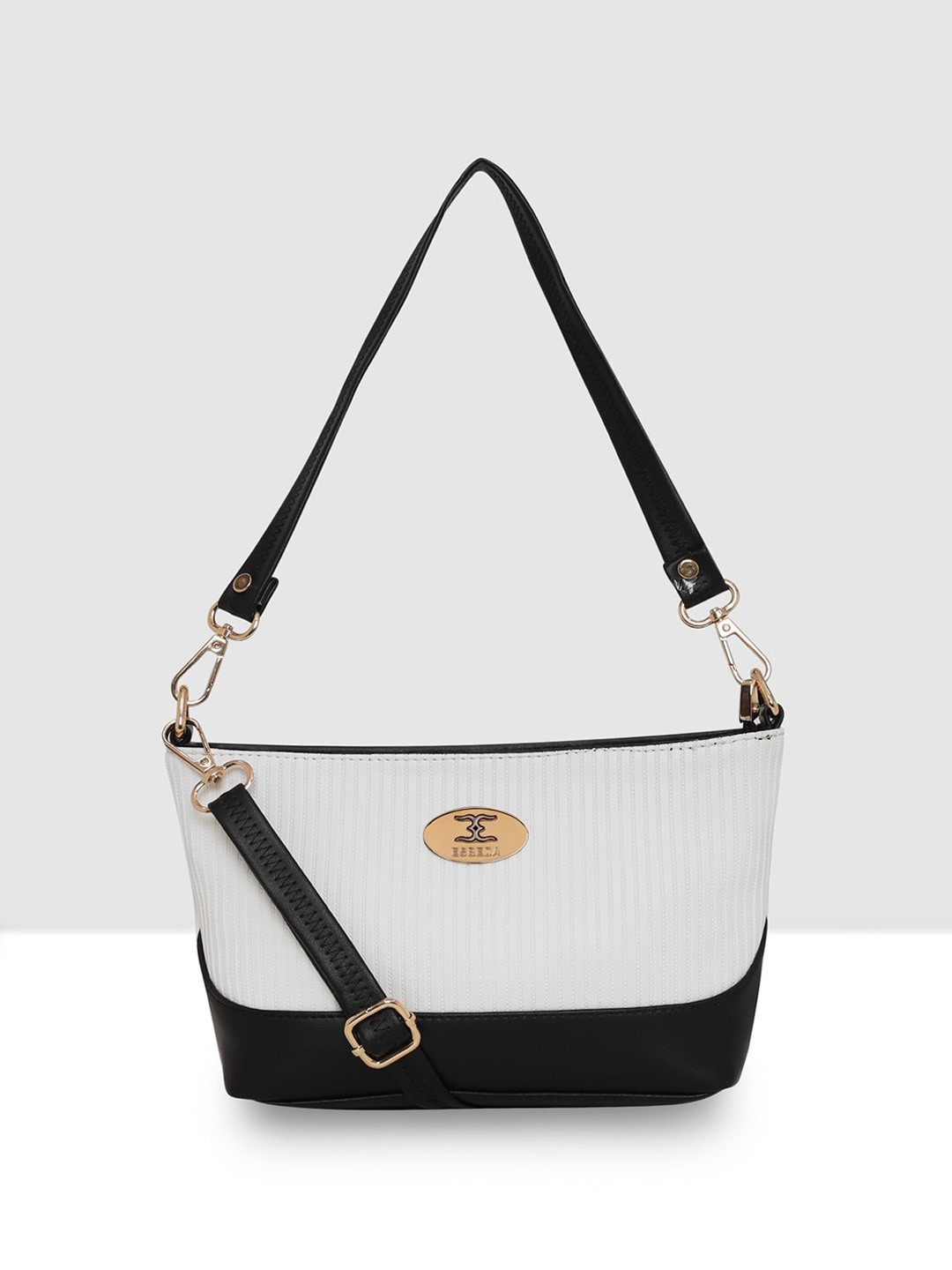 ESBEDA Colourblocked Structured Lightweight Dual Handle Sling Bag