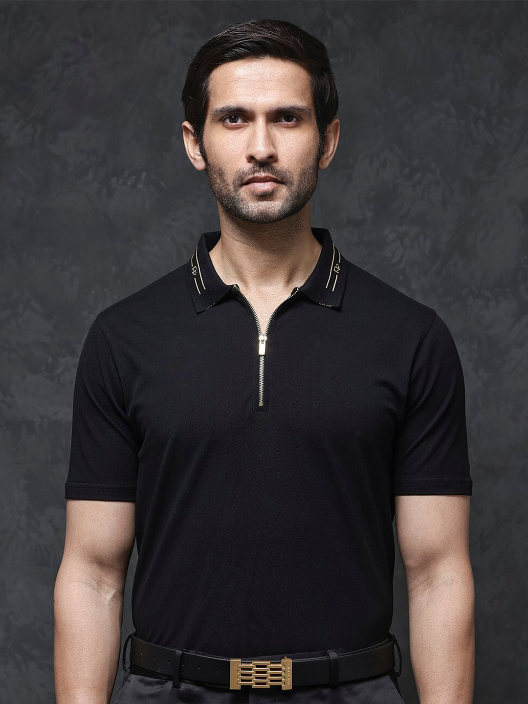 RARE RABBIT Men Zire Polo Collar Short Sleeves T-Shirt