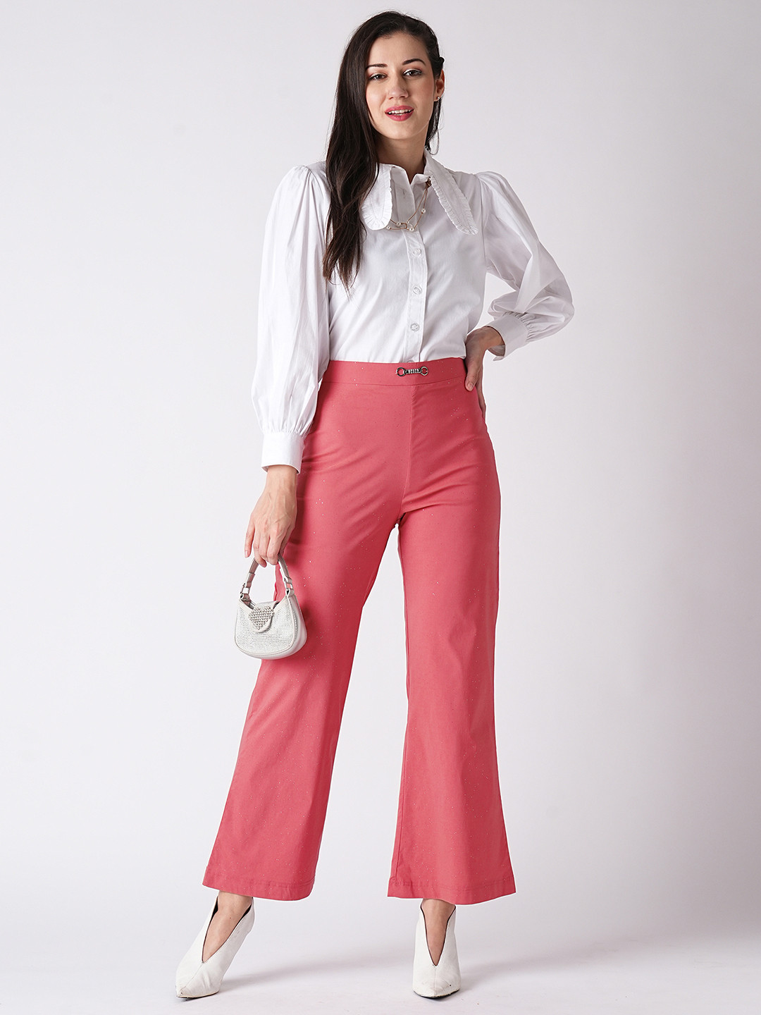 Globus Women Rust Flared Mid-Rise Bootcut Trouser