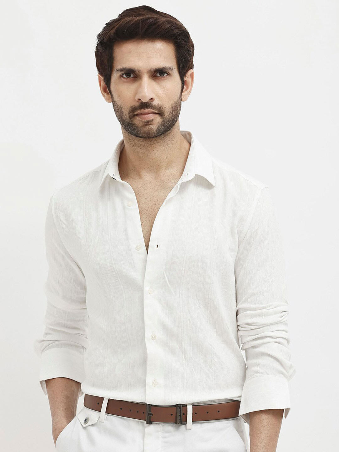 RARE RABBIT Men Ufa Regular Fit Classic Opaque Shirt