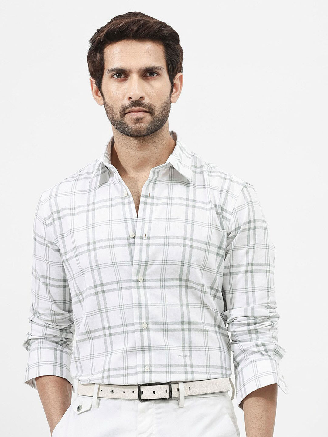 RARE RABBIT Men Milton Regular Fit Tartan Checked Shirt