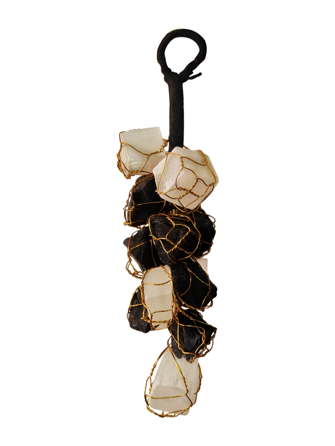 Shubhanjali Evil Eye Selenite, Tourmaline Rough Chunks Hanging Plastic Wall Hangings-4In