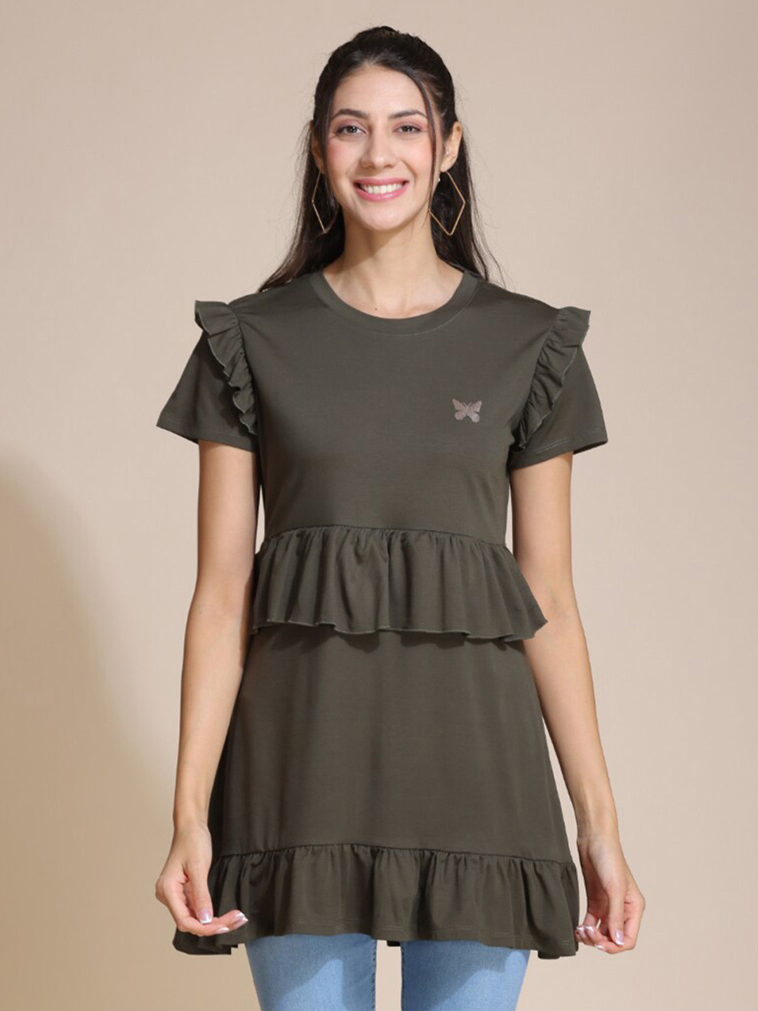TITTLI Round Neck Short Sleeves Tunic