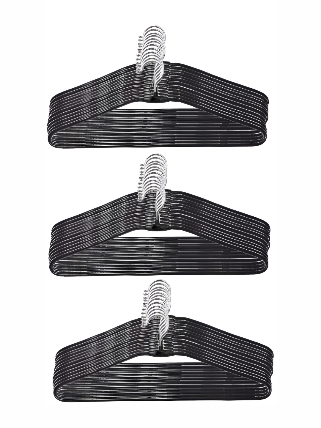 SINAL 30 Pieces  Black Steel Clothes Hanger