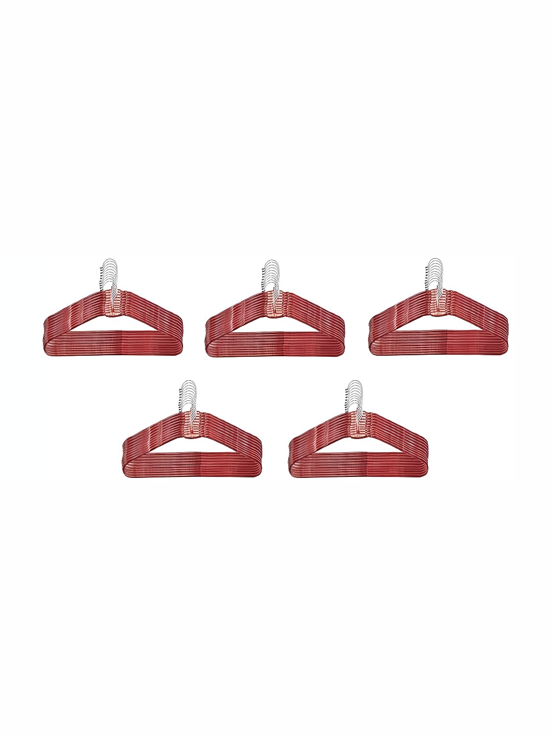 SINAL Red 50 Pieces Steel Clothes Hangers