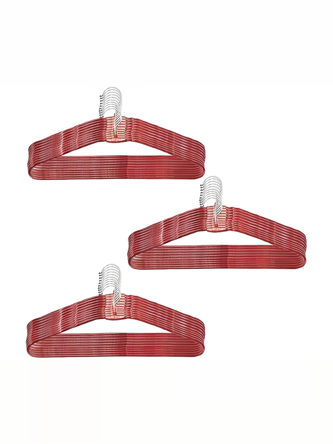 SINAL Red 30 Pieces Steel Cloth Hanger