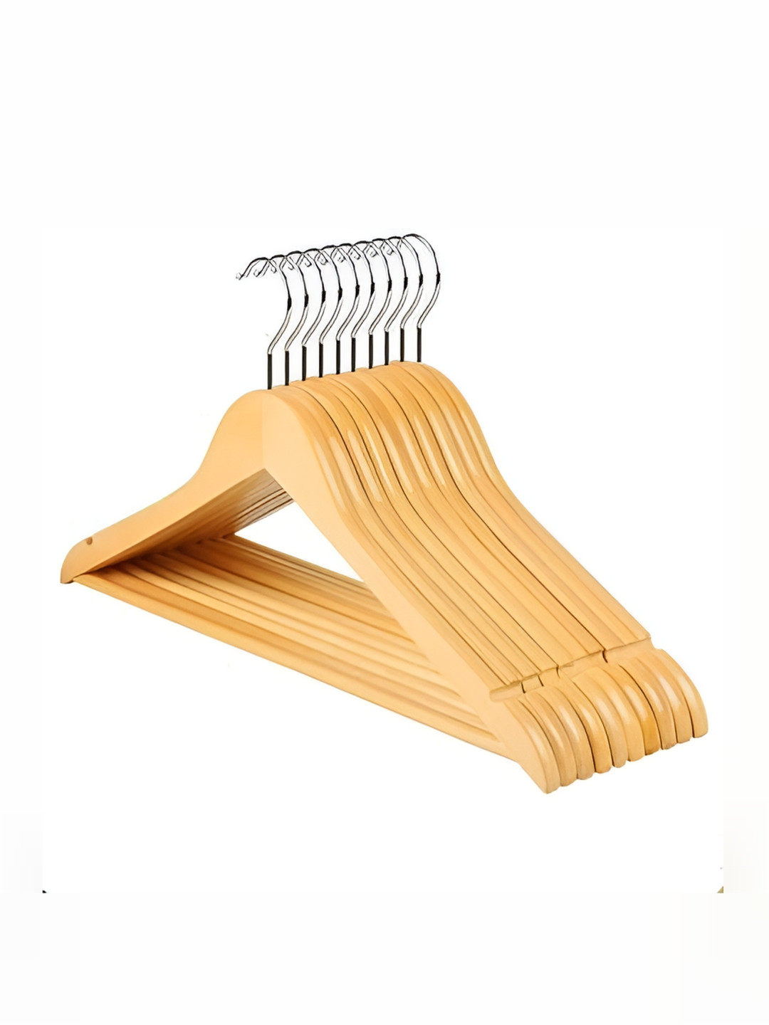 SINAL 10-Pcs Brown Wooden Bar Hanger