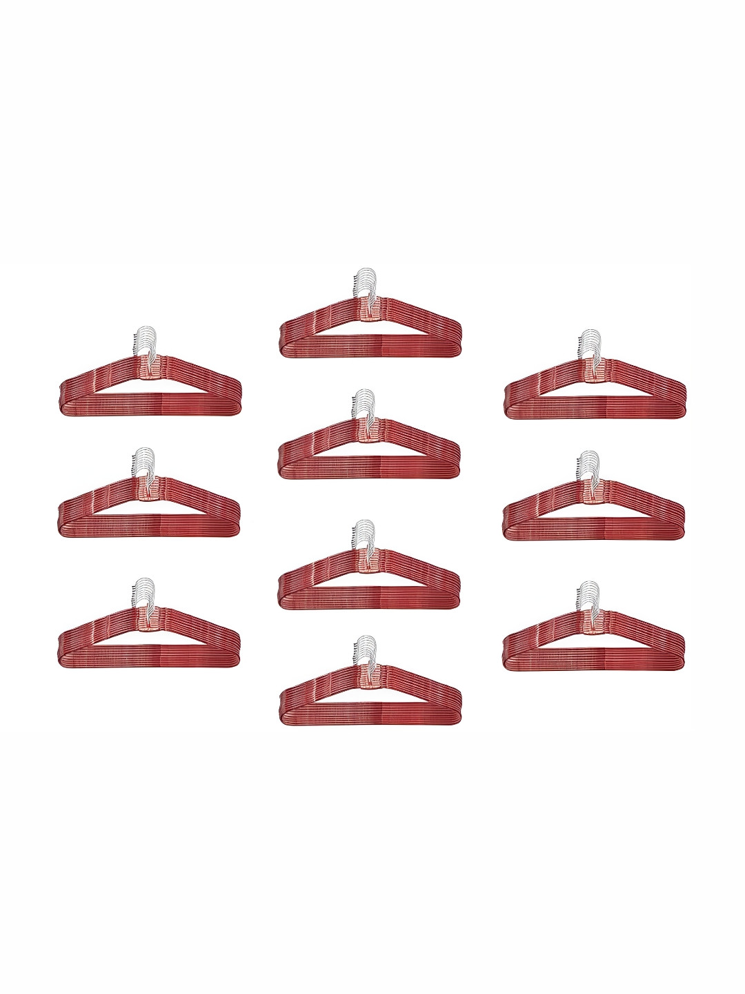 SINAL Red 100 Pieces Red Steel Clothes Hanger