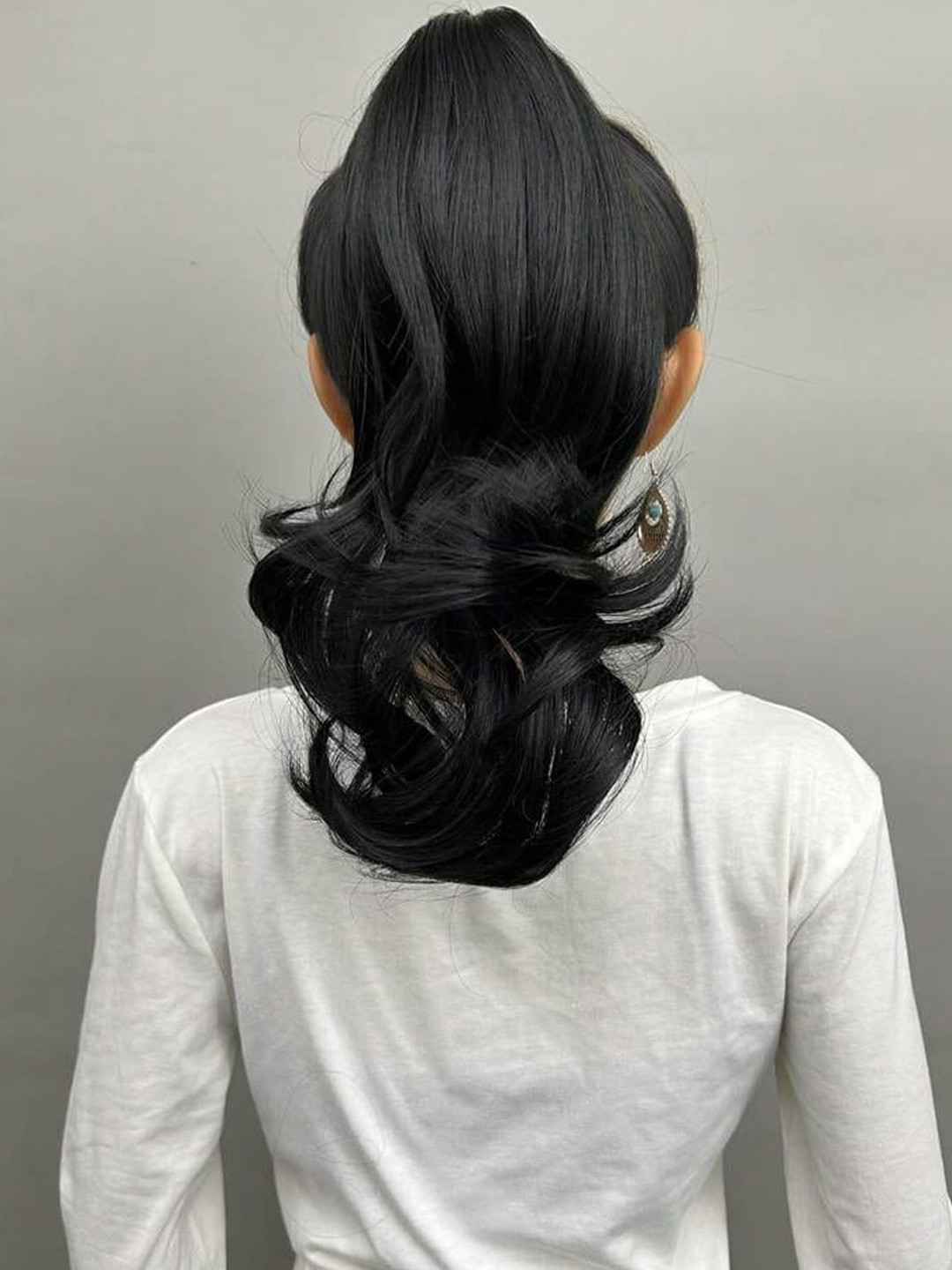 FIMBUL Ponytail Claw-Clip Natural Look Synthetic Wig Hair Extensions - Black