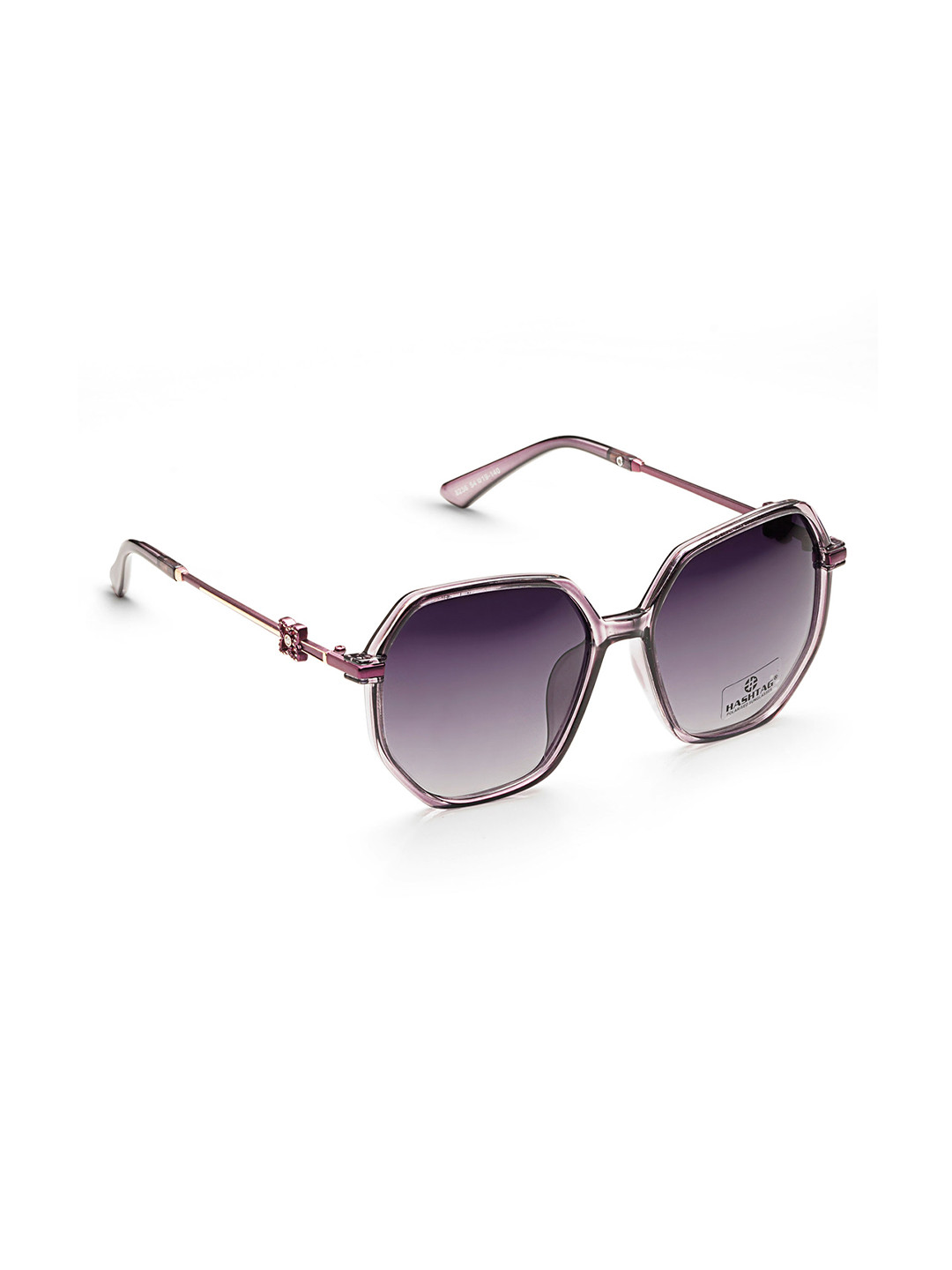 HASHTAG EYEWEAR Women Wayfarer Sunglass with Polarised & UV Protected Lens 8236-purple