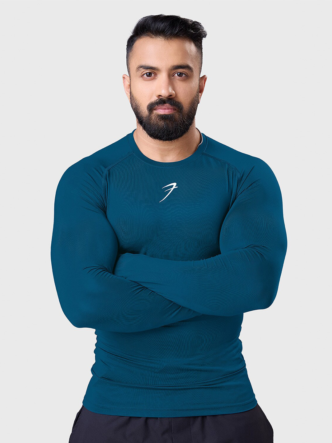 FUAARK Striped Gym Compression T-shirt