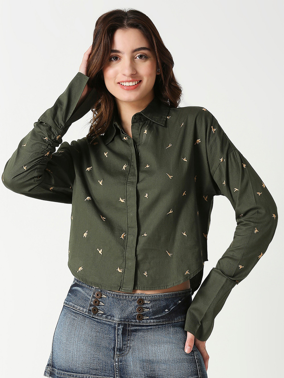 Remanika barbie doll Classic Cotton Printed Casual Shirt