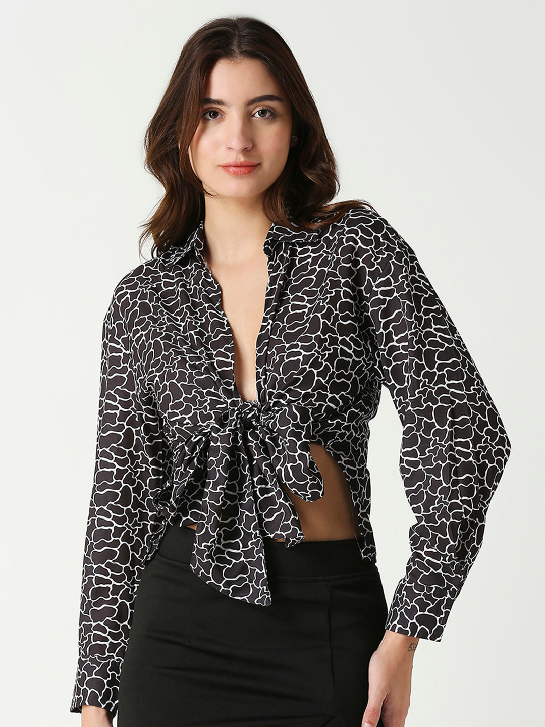 Remanika barbie doll Classic Abstract Cotton Printed Casual Shirt