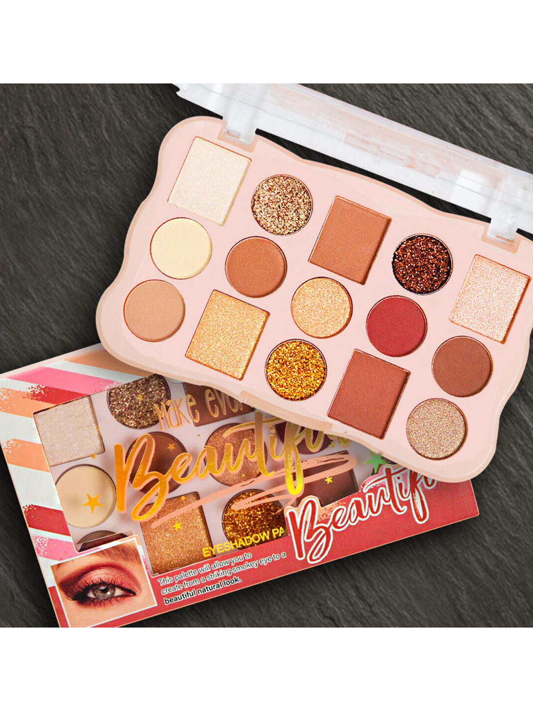 Adbeni Matte & Shimmery 15 Color Eyeshadow Palette 16gm-Shade-01