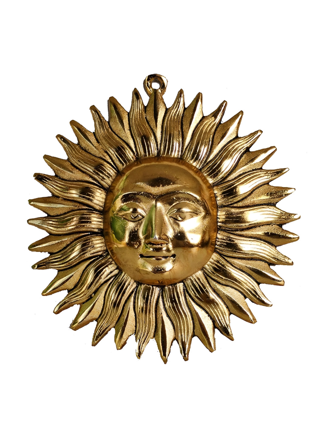 PRANJALS HOUSE Surya Dev Metal Ethnic Motifs Antique Hall Spiritual Wall Decor-7.5In