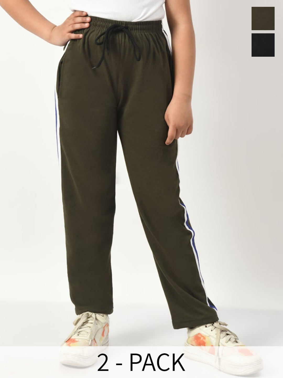 BAESD Girls Pack Of 2 Cotton Track Pants
