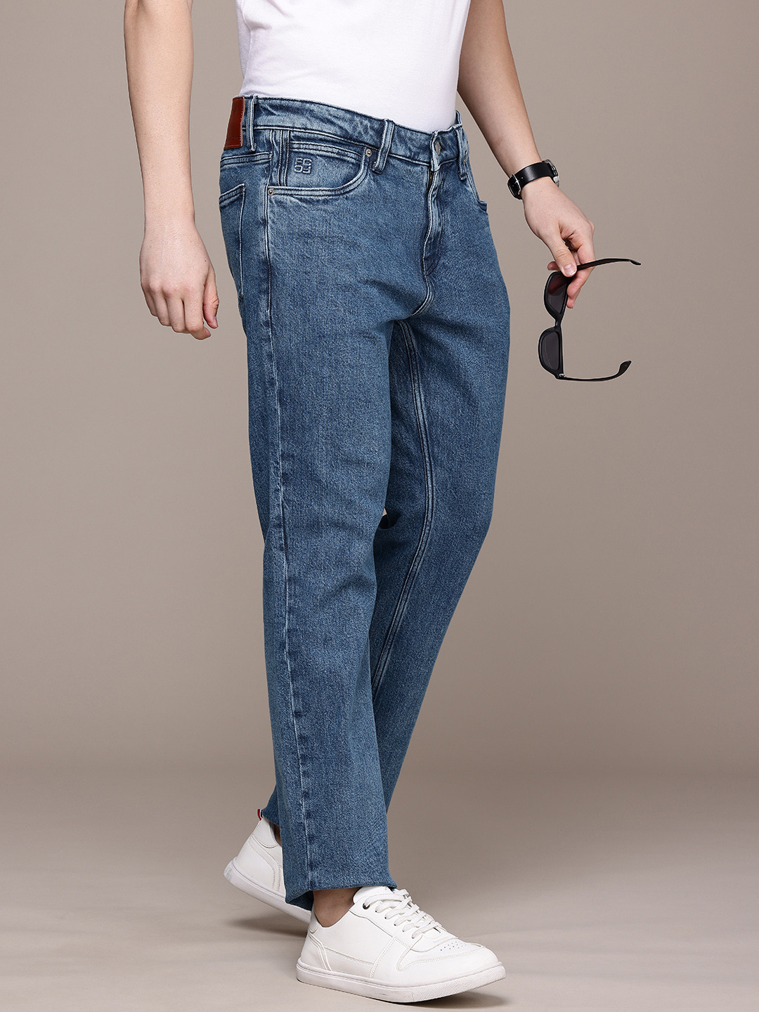 French Connection Men Regular Fit Heavy Fade Stretchable Jeans