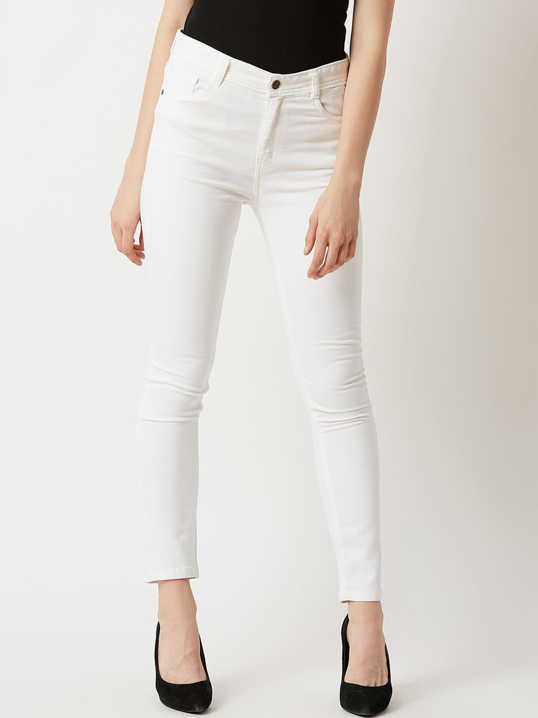 Chemistry Women Skinny Clean Look Bleached Regular Length Stretchable Denim Jeans