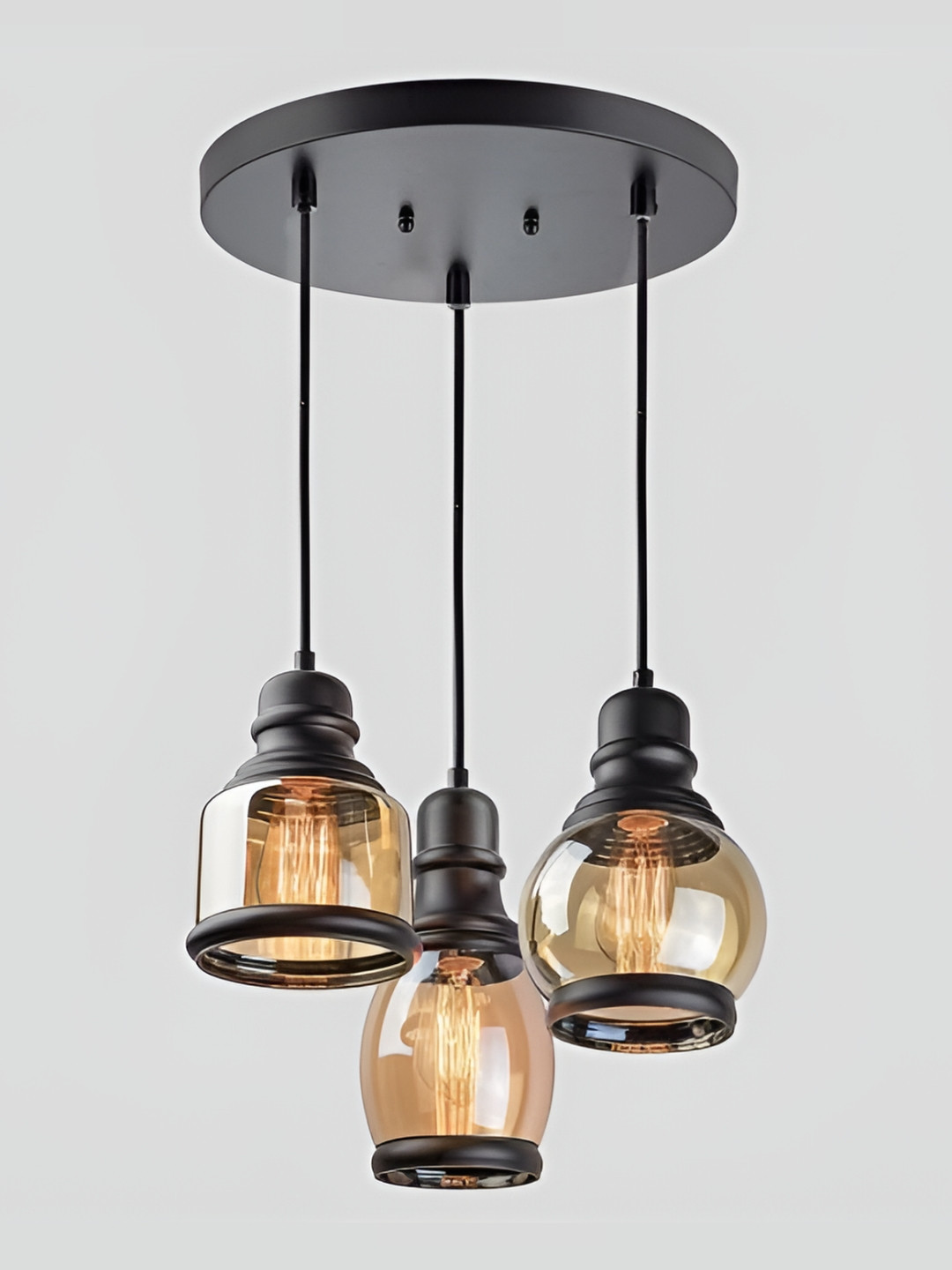 Whiteray Green Glass Contemporary Ceiling Lamp