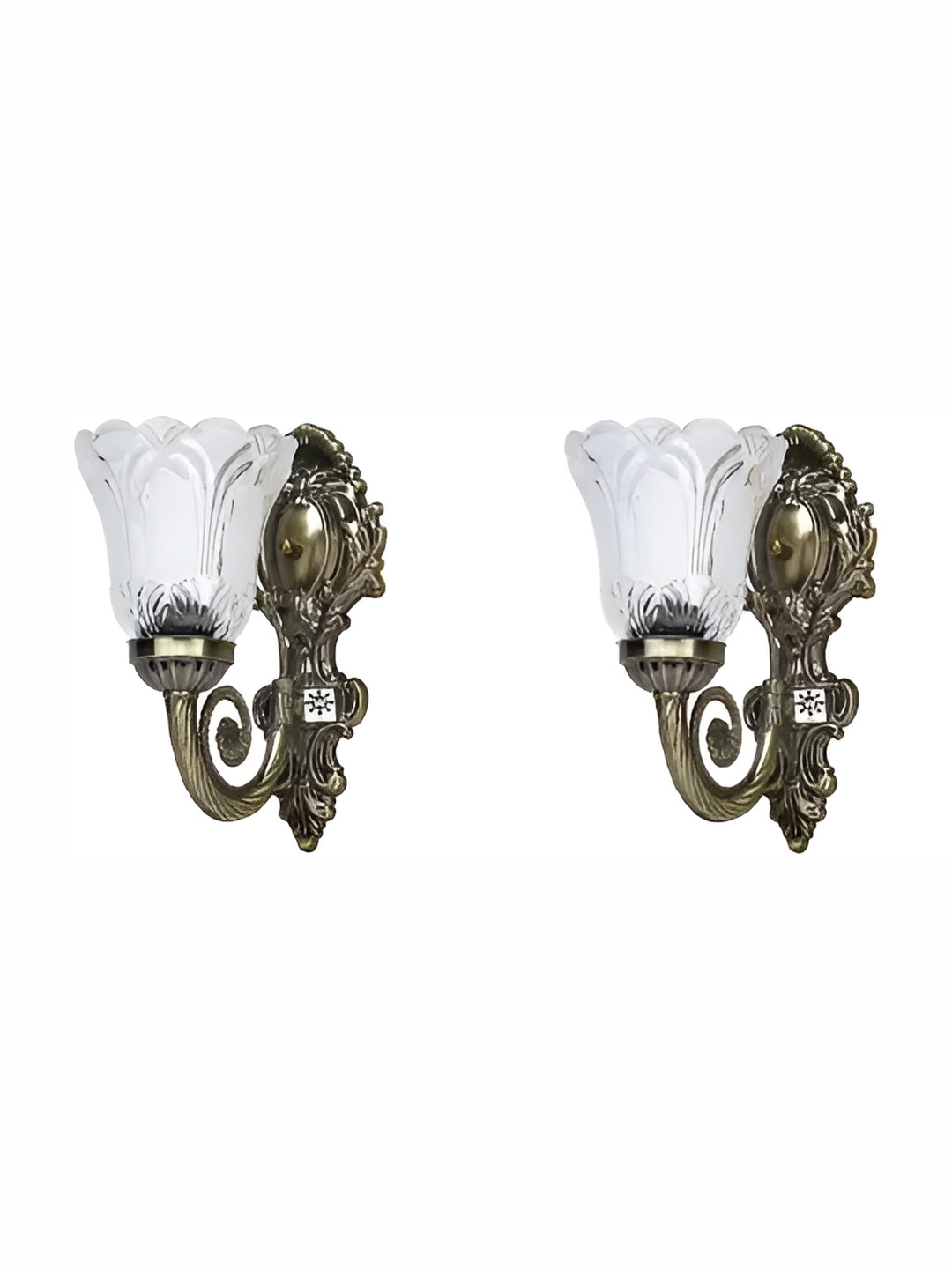 Whiteray Transparent & White 2 Pcs Textured Quirky Abstract Shaped Ceiling Lamps