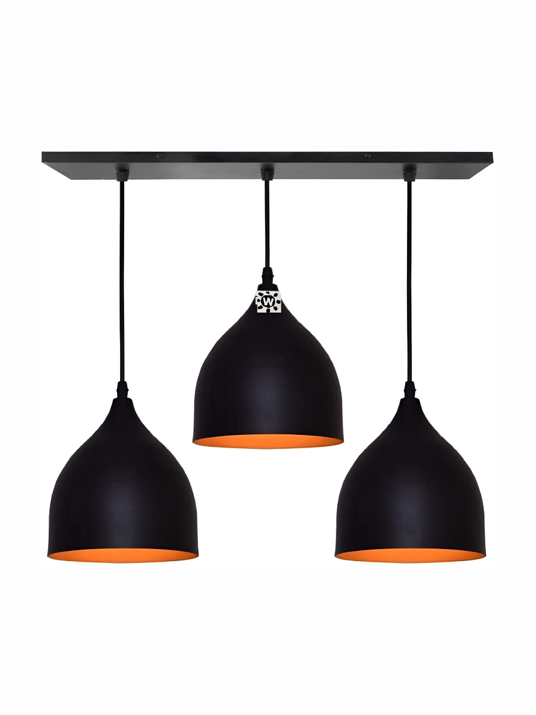 Whiteray Black & Orange Aluminium Traditional Ceiling Lamp