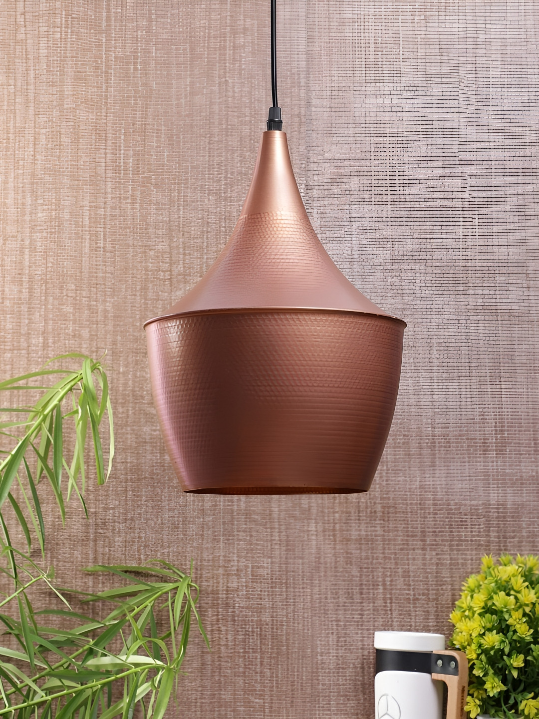 Whiteray Brown Aluminium Traditional Ceiling Lamp