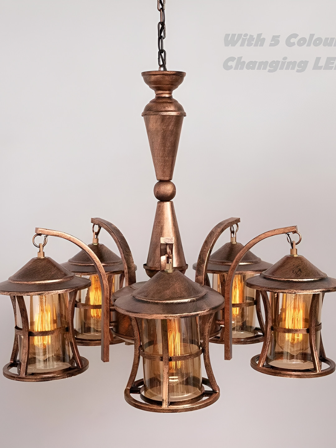 Whiteray Gold-Toned Traditional Ceiling Lamp