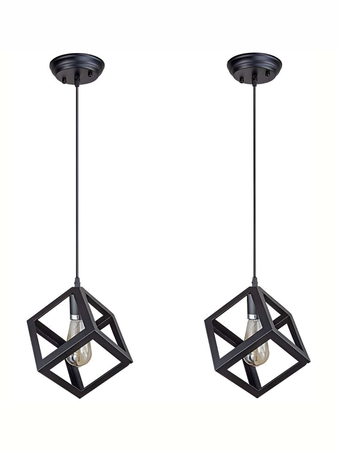 Whiteray Black 2 Pieces Traditional Ceiling Lamp