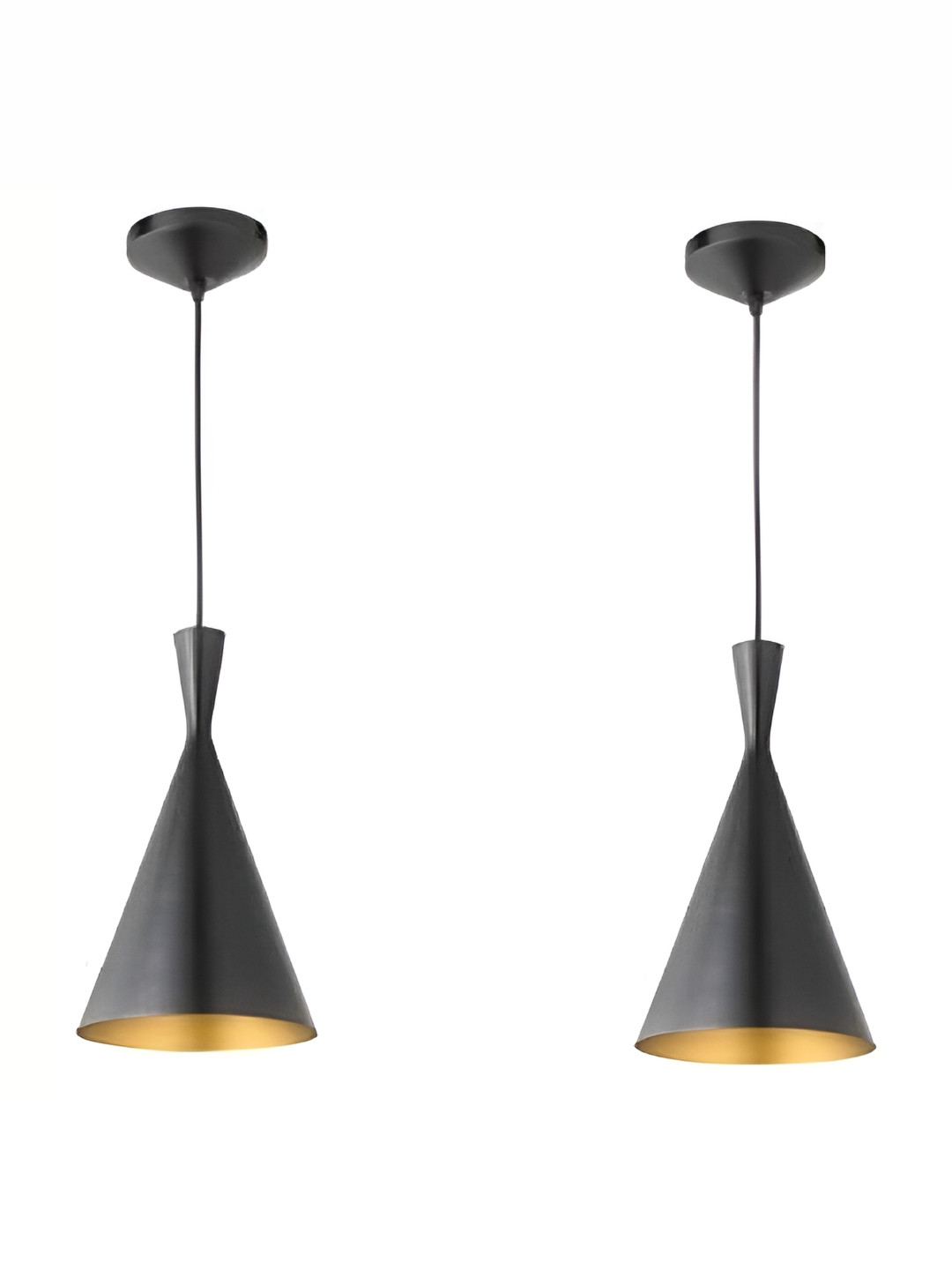 Whiteray Black & Cream-Coloured 2 Pieces Cylinder Quirky Ceiling Lamp