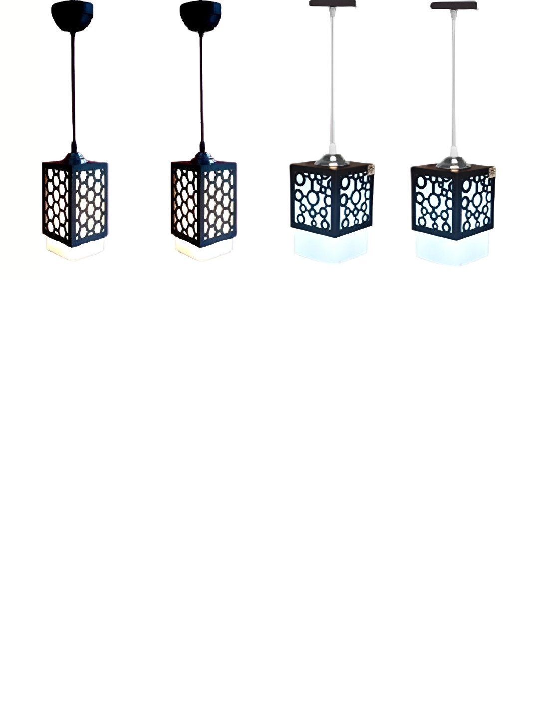 Whiteray Brown 4 Pieces Textured Quirky Ceiling Lamp