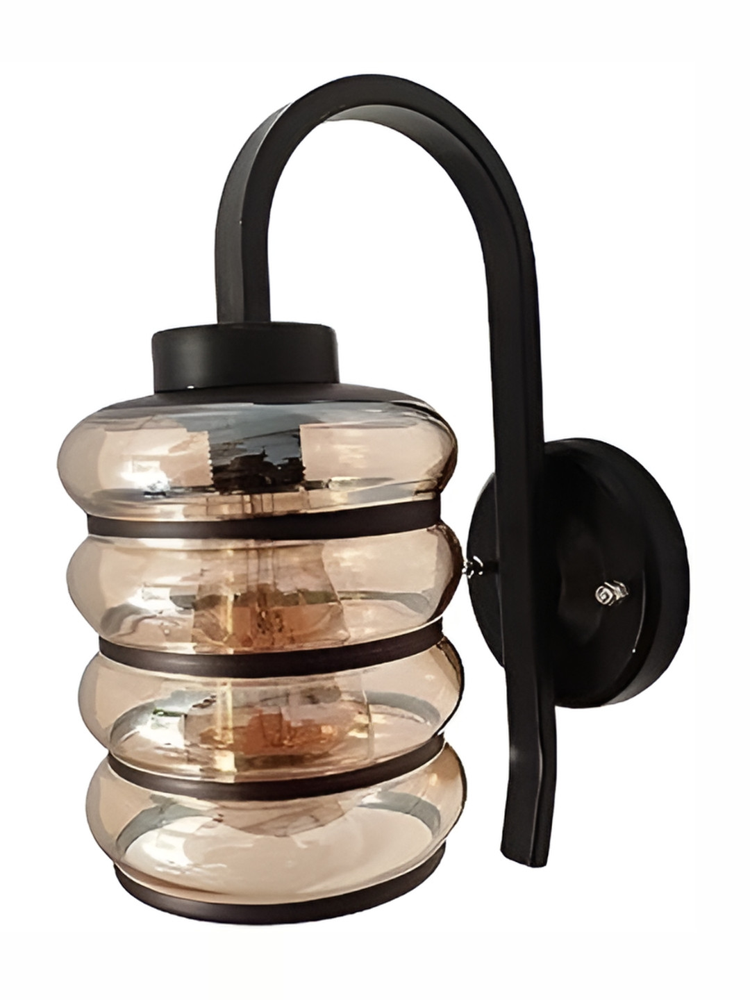 Whiteray Black & Transparent Textured Metal Contemporary Wall Lamp