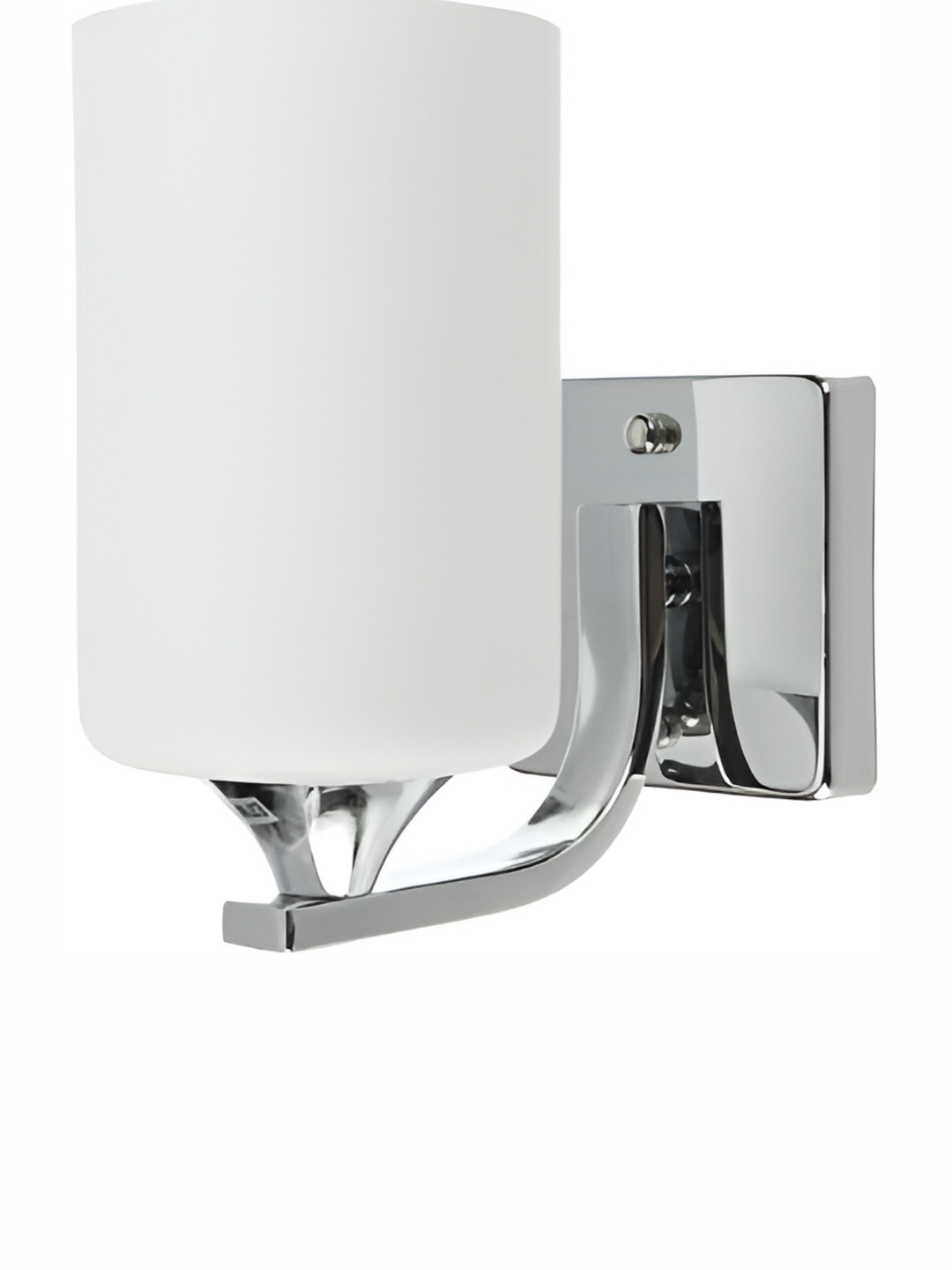 Whiteray Silver-Toned & White Iron Contemporary Cylinder Shaped Wall Lamp