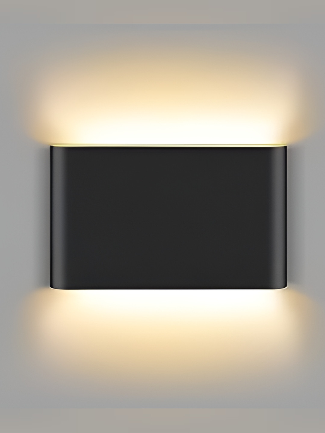 Whiteray Black Metal Contemporary Rectangle Shaped Wall Lamp