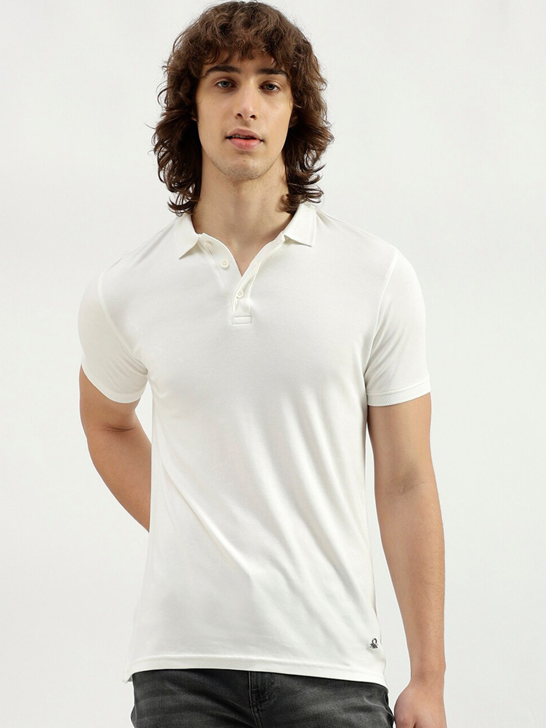 United Colors of Benetton Polo Collar Short Sleeves Pure Cotton T-shirt