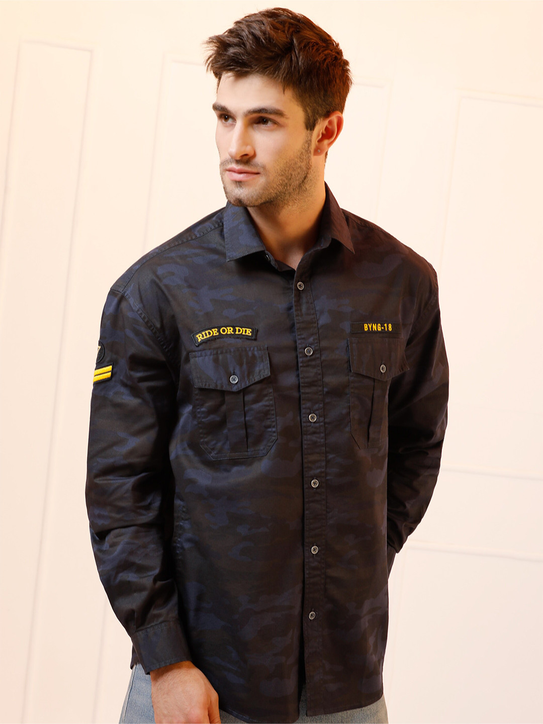 Beyoung Classic Camouflage Printed Casual Shirt