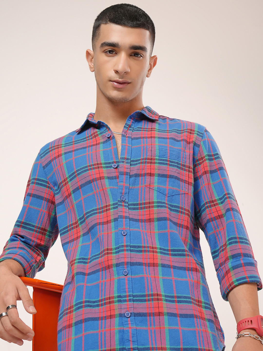 HIGHLANER Checked Slim Fit Shirt
