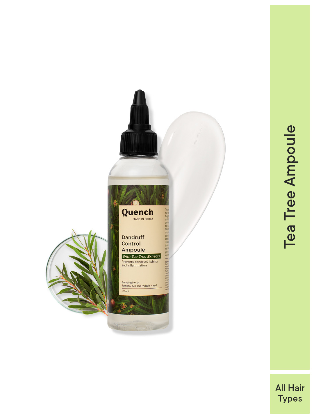 Quench Dandruff Control Tea Tree Extracts to Treat Dandruff Scalp Hair Serum-100ml