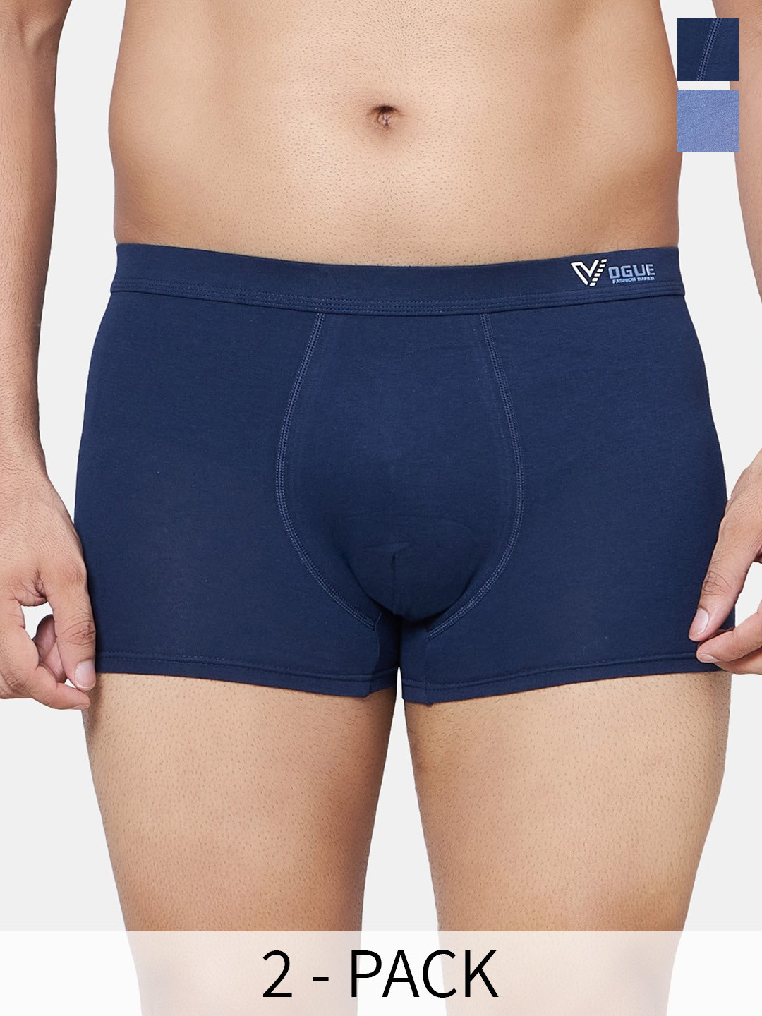 PLUMBURY Pack of 2 Trunks MB/SPANTY617DBLUE/NBLUES