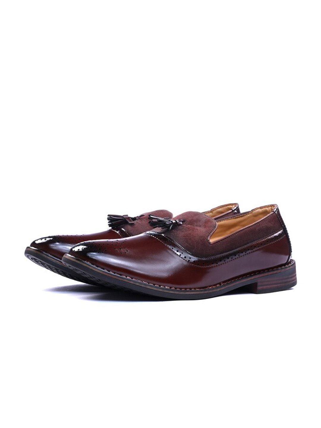 ITALIAN ELEGANZA Men Round Toe Lightweight Monks Shoes