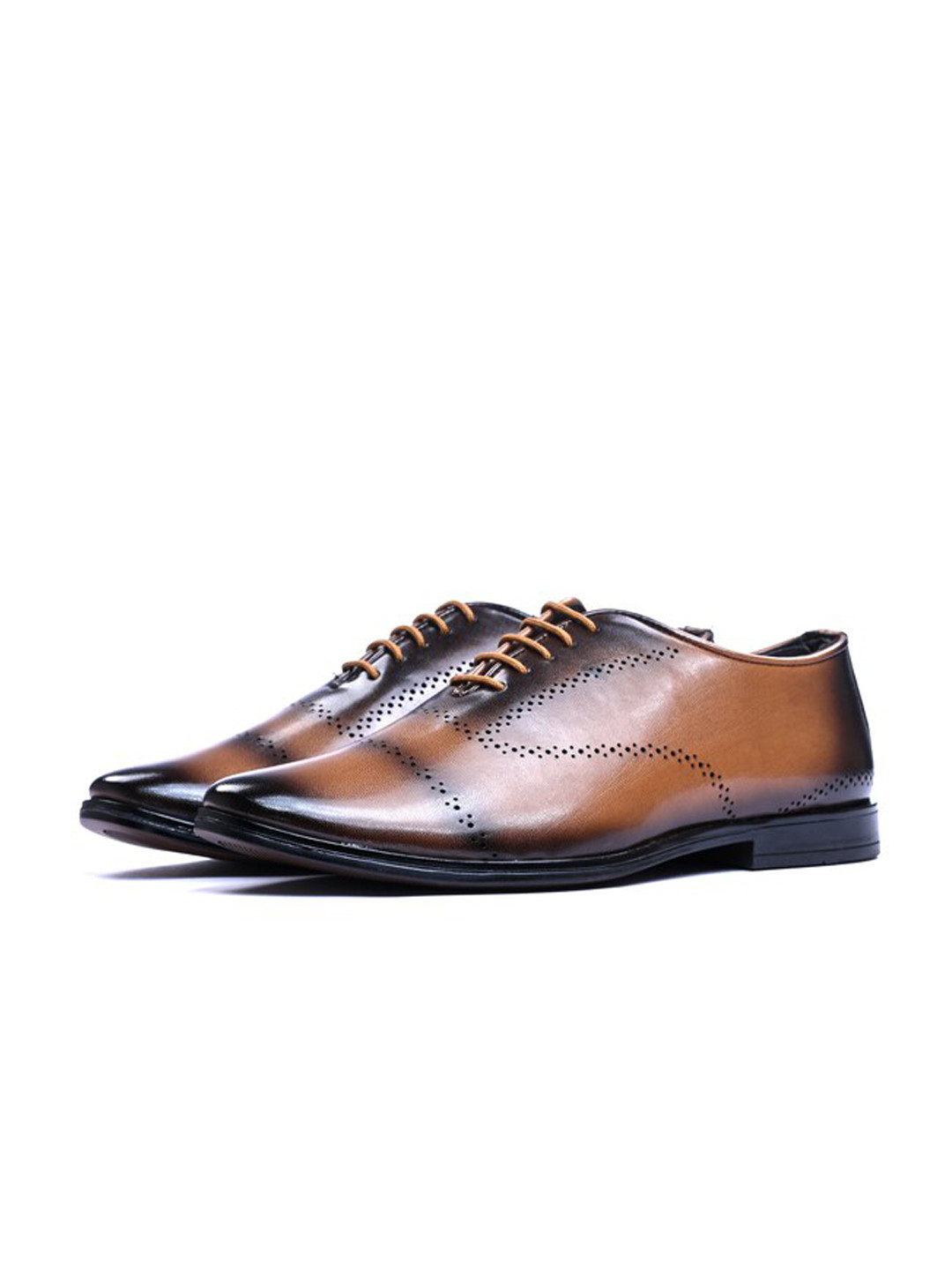 ITALIAN ELEGANZA Men Textured Round Toe Oxfords Shoes