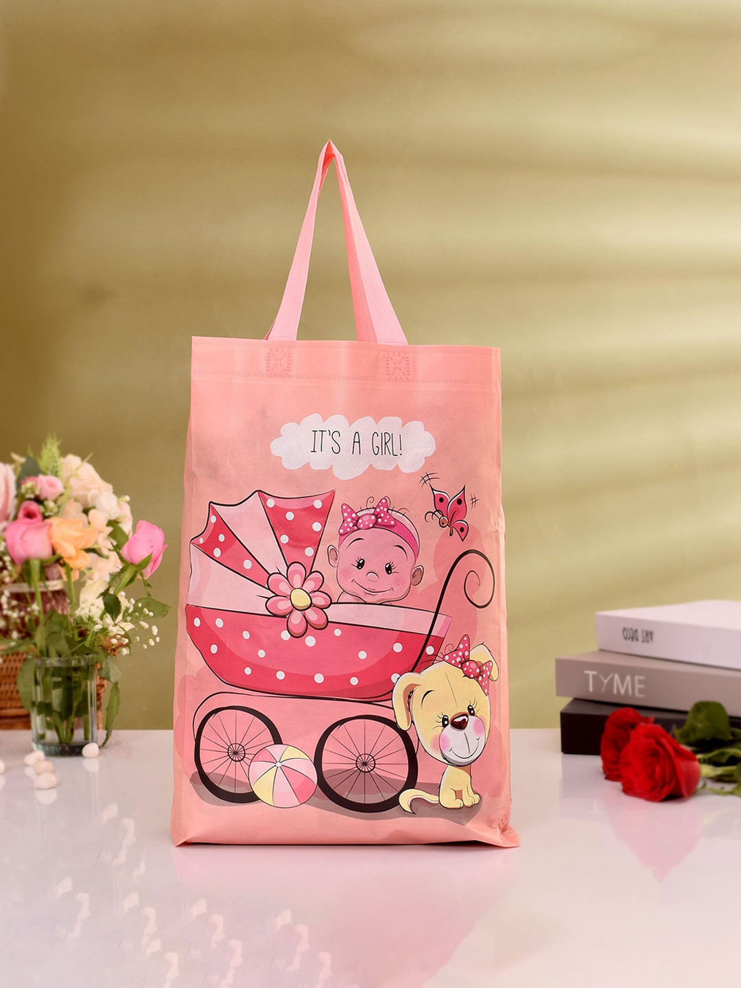 Kuber Industries Set of 10 Printed Structured Handheld Bag