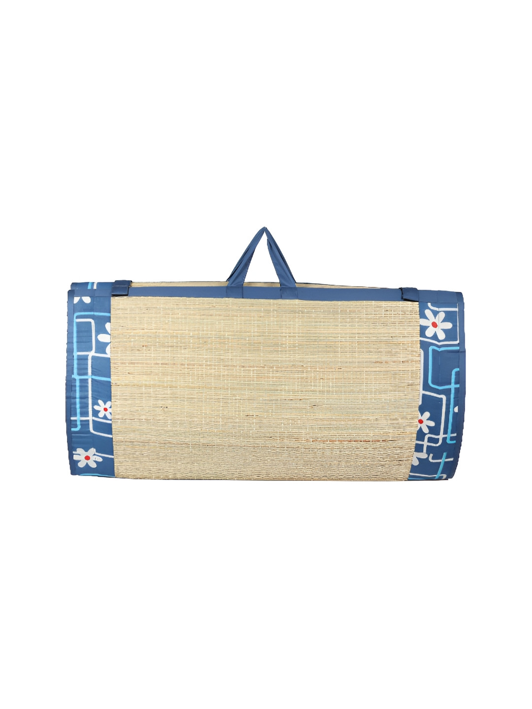KALA DARSHAN CRAFTS BAZAR Blue Foldable Korai Grass Carpet