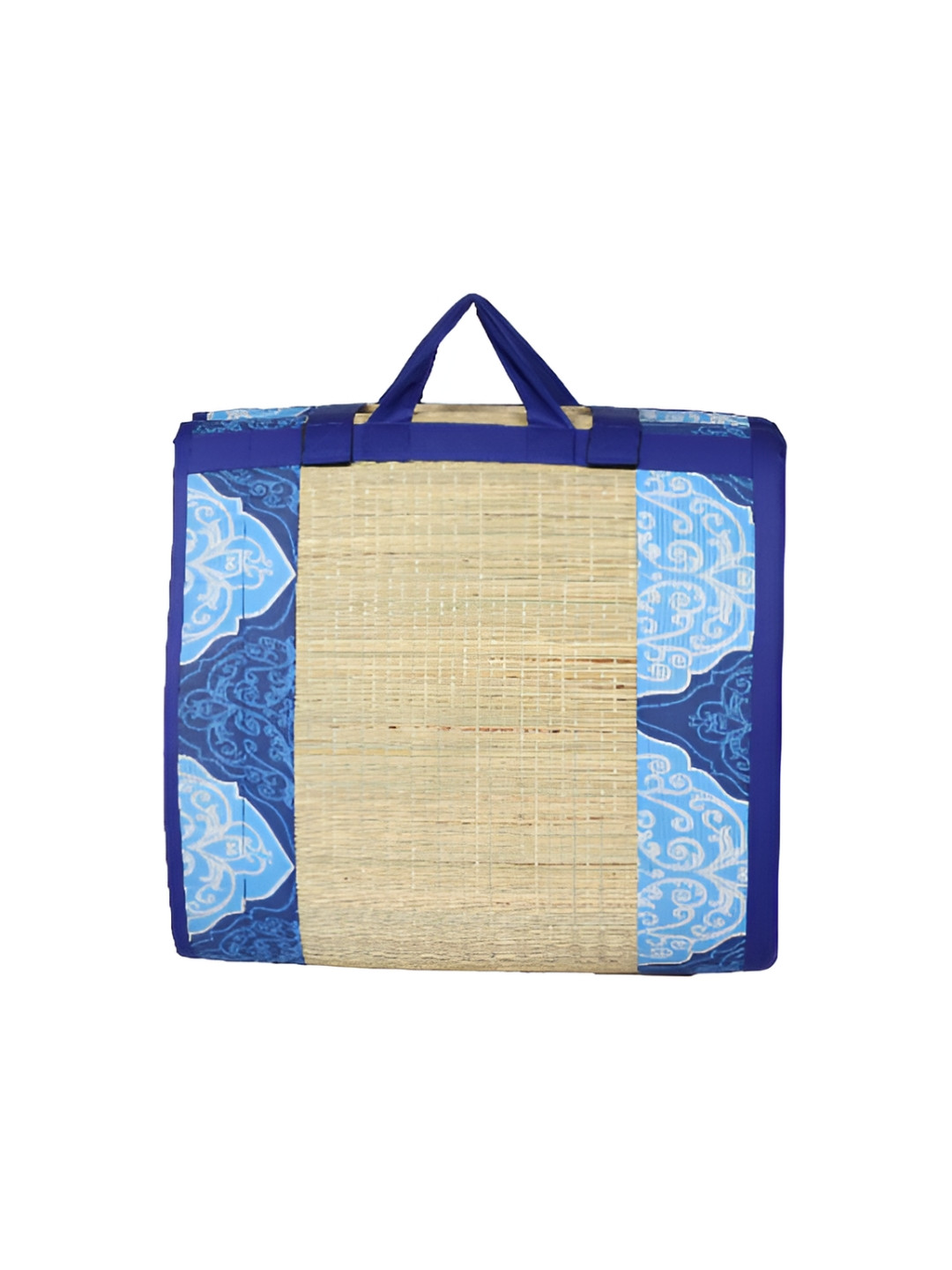 KALA DARSHAN CRAFTS BAZAR Blue Foldable Korai Grass Carpet